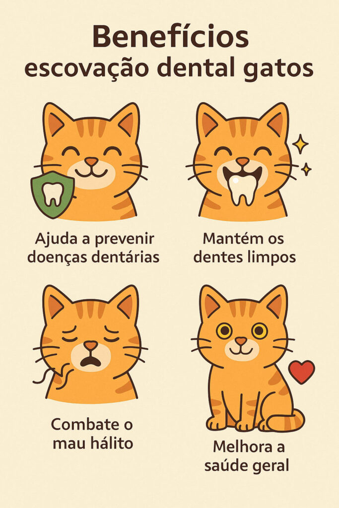  Benefícios escovação dental gatos