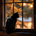 gato olhando pela janela